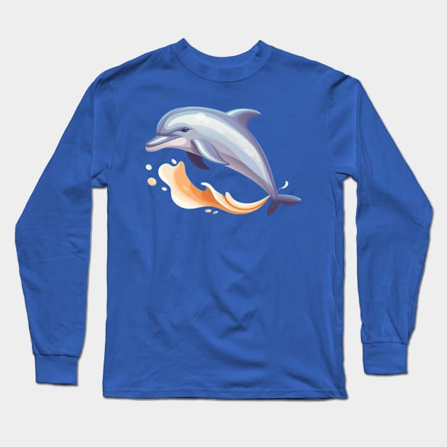 I Love Dolphins Long Sleeve T-Shirt by Art ucef